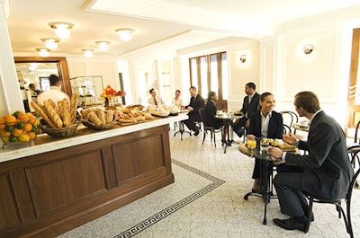 The downstairs café at Café du Parc.