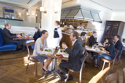 The venue’s upstairs dining room.