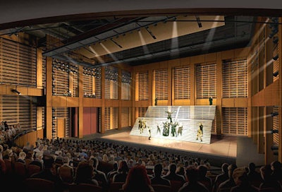 Harman Hall’s end stage configuration.