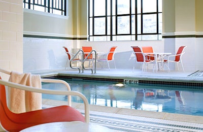 The hotel’s indoor pool.