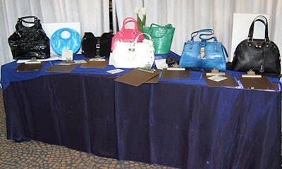 Guests browsed handbags and vintage duds before taking their seats for the show.