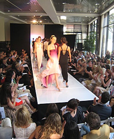 The fashion show showcased designs by Corey Lynn Calter, JMary, Paige Premium Denim, and others.