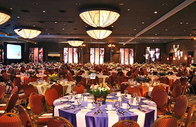 More than 1,000 guests dined at circular tables for the YMCA's 125th anniversary party.
