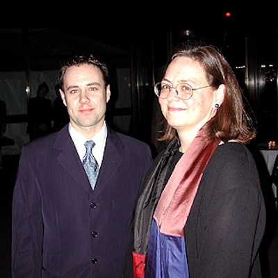 The Architectural League of New York's event organizer and development director Gregory Wessner and executive director Rosalie Genevro.