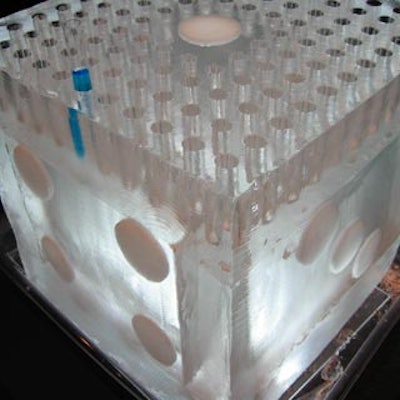 IceFX created a large die with holes on top for test tube shooters.