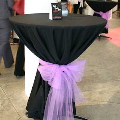 Little Black Dress wines provided the smartly dressed high-top cocktail tables.