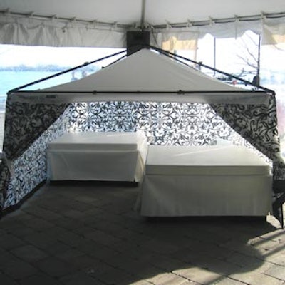 A different Puma tent featured lounge furniture from Klaus by Nienkamper.