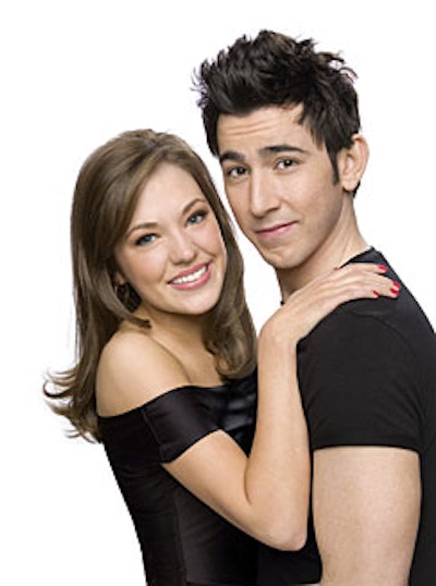 Laura Osnes and Max Crumm as Sandy and Danny in