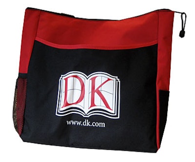 DK Publishing's bold logo-emblazoned bag excelled in functionality, offering multiple pockets of varying sizes, long arm straps, a zipper close, and tough construction.
