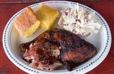 Dinosaur Bar-B-Que's barbecued chicken and Southern-style sides.