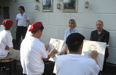 Sketch artists provided portraits for guests throughout the event.