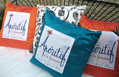 Event Energizers created custom pillows displaying the
