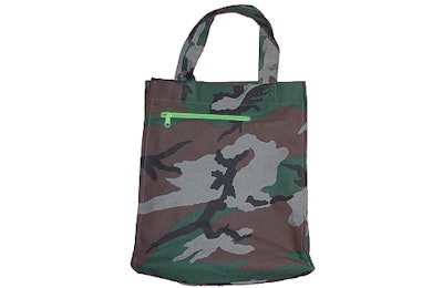 Ryan Green's camouflage tote.