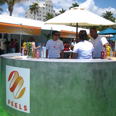 Peels beverage company provided cocktails of their fruity alcoholic beverage.