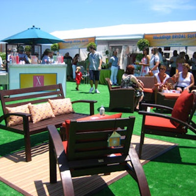 Tents erected on Ocean Drive and the beach housed the Inside