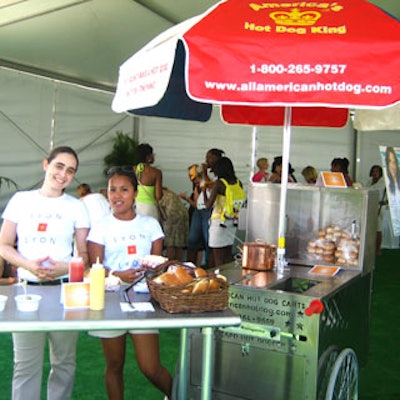 Lyon & Lyon Catering provided a hot dog stand for hungry shoppers.
