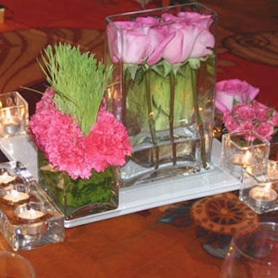 The centerpieces in the Grand Cru Lounge were provided by Designs by Sean.