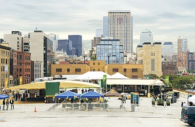 At the Manhattan stop, the exhibit took place on a second-floor parking deck alongside the Hudson River.