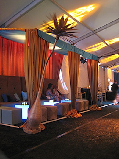 For the after-party, cabanas served as V.I.P. seating.
