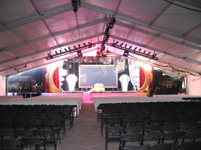 The stage for the main show was provided by Westbury National Show Systems and the set design from 64 Steps.