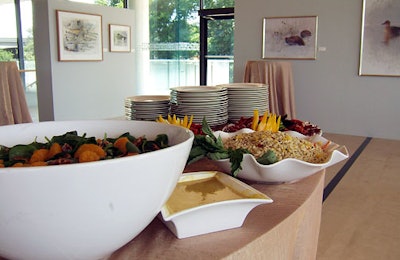 Buffet-style luncheons gave guests more time to informally discuss the day's panels and speakers.