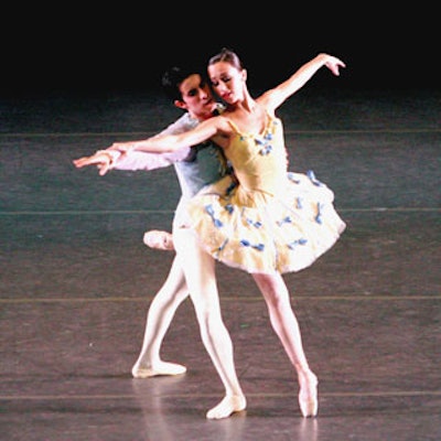 RebeccaKing and Peter Doll performed DivertimentoNo. 15 (with music by Mozart and choreography by George Balanchine) as partof the night’s entertainment.