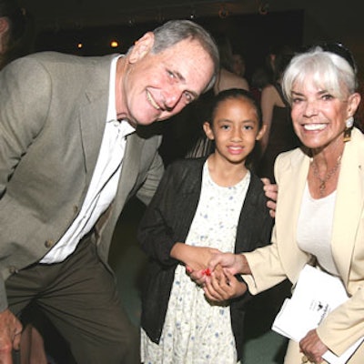 SheldonBearman, the recipient of the night’s 2006-2007 “Enhancement of Education”award, posed with his wife, Arlene, and MCB student Nicole Altamirena-Hang.