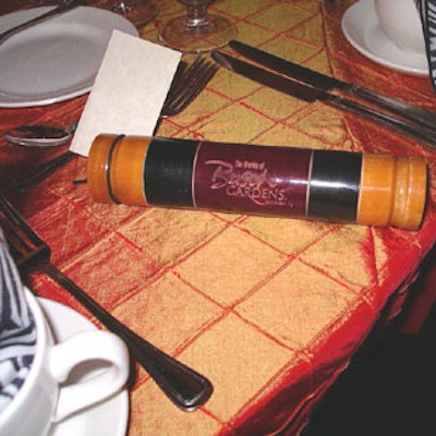 Guests received souvenir handmade rain sticks,courtesy of Busch Gardens.