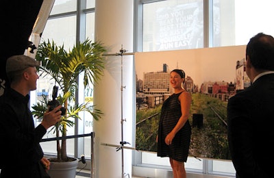 Guests could have their picture taken as part of the awareness campaign the High Line Portrait Project. Images from the effort appear around the High Line's Chelsea neighborhood.