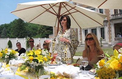 Ruinart's Stephanie Chassing welcomed guests and thanked them for coming.