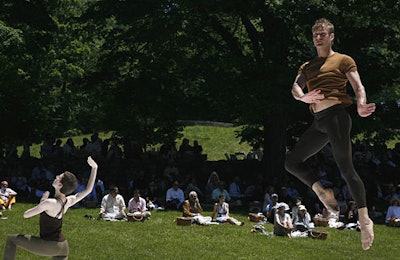 There were two stages, so guests could spread out while they enjoyed their picnic lunch and watched the dancers.