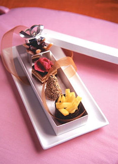 Design Cuisine's quartet of miniature sweets.