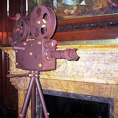 Le Cirque pastry chef Iacopo Faloi created a replica of a movie camera in chocolate.