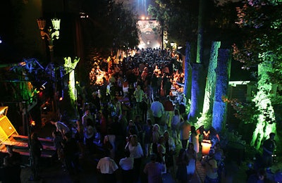 Green lighting swathed the oaks, pines, and sycamore trees that helped re-create the Forbidden Forest.