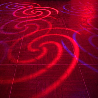 Frost Lighting projected slowly spinning spirals onto the dance floor.