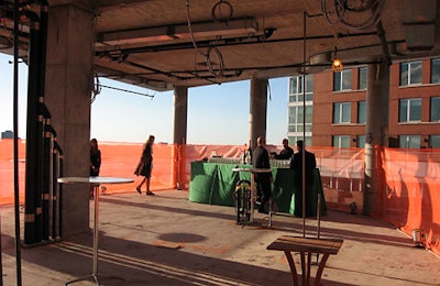 The decor was quite literally industrial.