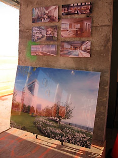 Guests could check out computer renderings of the finished building. Prices for a one-bedroom apartment start at $800,000.