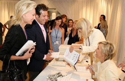 BizBash Los Angeles president Elisabeth Familian and Sex and the City producer Darren Starr congratulated Tina Brown on her recent book, The Diana Chronicles.