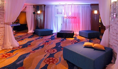 The Renaissance M Street's lobby took on an art gallery look for the event.