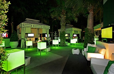 In keeping with the scaled-down show, Xbox hosted an intimate 150-person after-party for select media and executives at the Viceroy hotel, where the hue of the game console's signature green logo dominated the space.