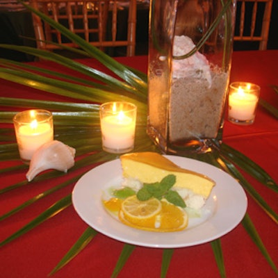 For dessert, the chef prepared a mango and honey mousse with palm-cured lemon and orange chutney.