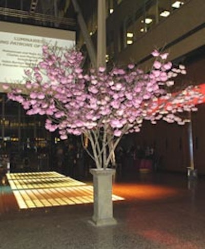 Emblem florists provided a pink peony tree.