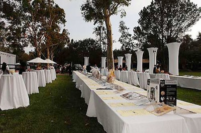 A horse pasture in Malibu served as the event's, er, pastoral venue.