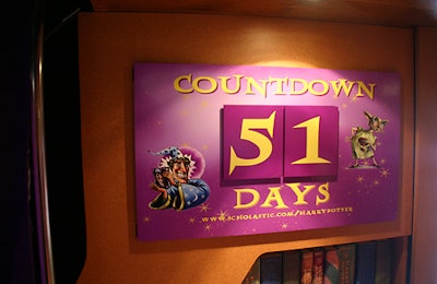 A countdown calendar was ever-present on the bus, counting the days until the new book was available.