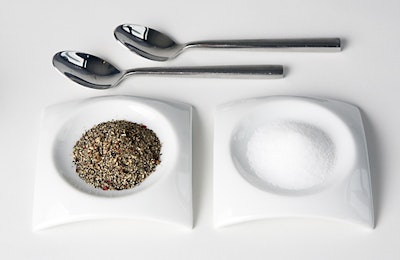 Broadway Party Rentals' miniature ceramic dish has a shallow well and a curvy shape. Each dish rents for $1. Continue the modern look with demitasse spoons with square-shaped handles, which rent for 50 cents apiece.