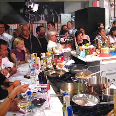 The event drew a crowd of 200 to watch the chefs battle it out on high-tech kitchen stations.