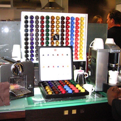 Nespresso, one of the event sponsors, provided an espresso and cappuccino station for eventgoers.