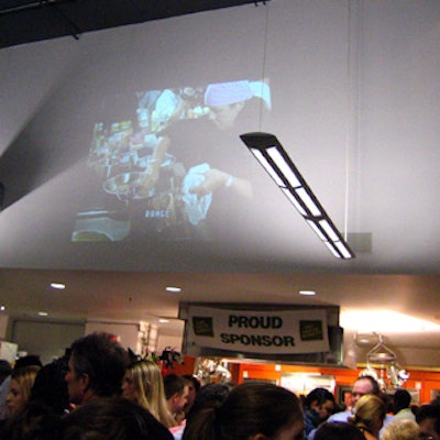 Saga Productions, who simultaneously projected the video onto the showroom walls for better viewing, filmed the kitchen action.