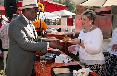 Restaurant Red 7 served Thai snapper and heirloom tomato salad at the American Cancer Society's California Spirit XXIII.