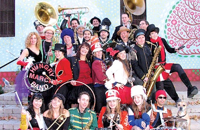 Add whimsical entertainment with the Hungry March Band.